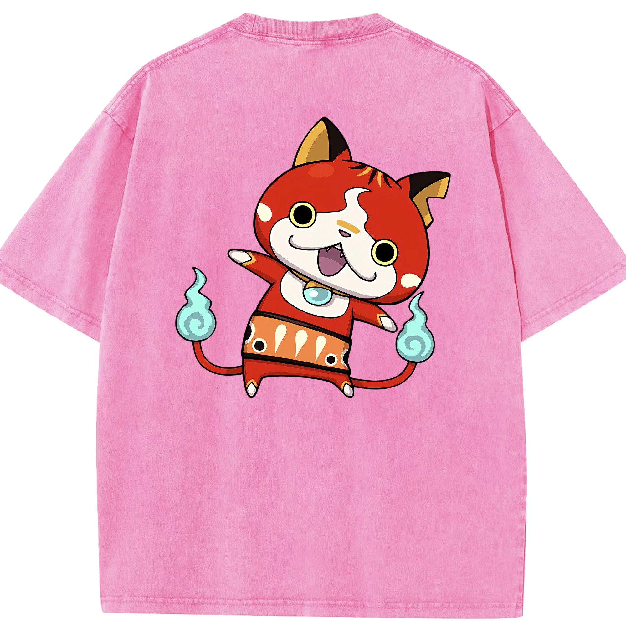 （画像用） 妖怪ウォッチ Yo-kai Watch 綿100% ヴィンテージ風 半袖Tシャツ（背面プリント）